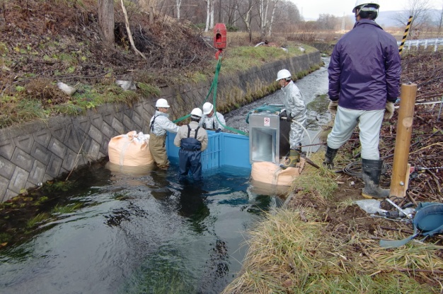 喜茂別町　目名川　マイクロ水力発電1