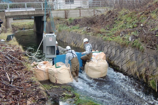 喜茂別町　目名川　マイクロ水力発電3